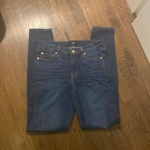 7 for All Mankind Dark Blue Skinny Jeans size 27